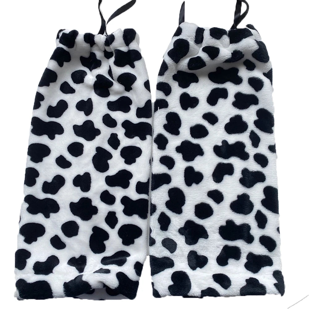 Kawaii Cow Pattern Print Leg Warmers
