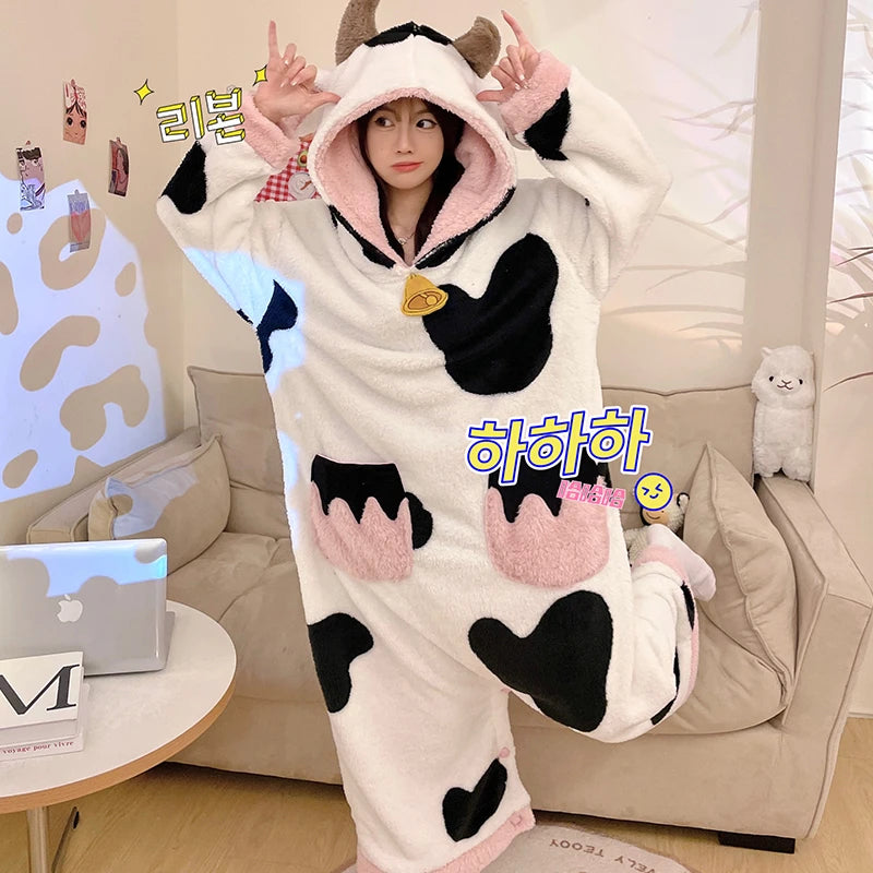 Kawaii Kigurumi Cow Pajama Onesie Kore Kawaii