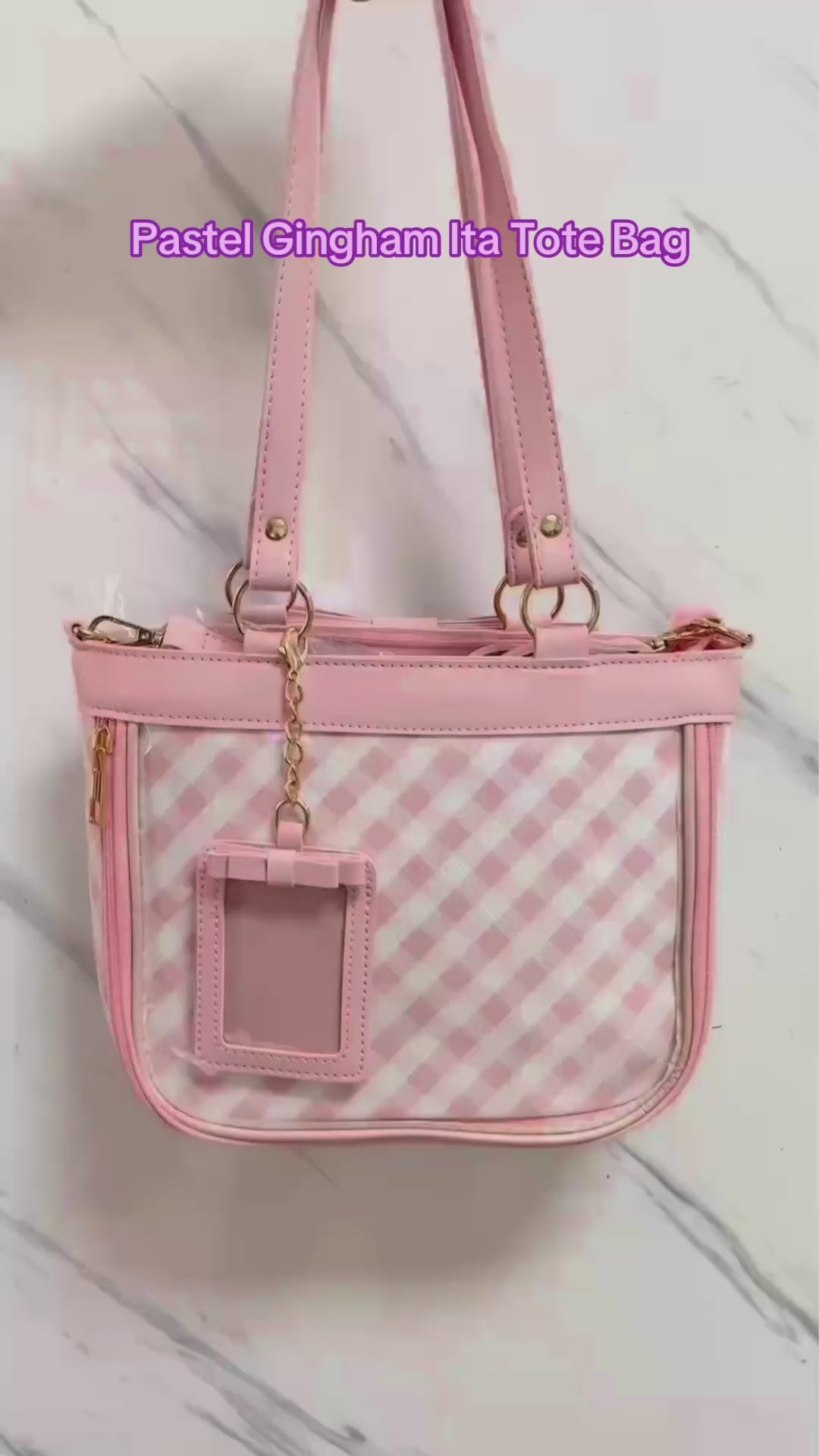 Pastel Gingham Ita Tote Bag