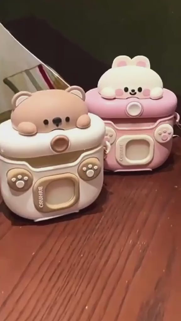 kawaii bunny and bear water bottles video
