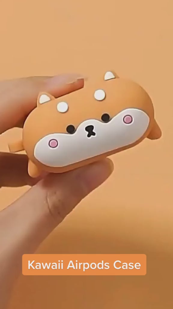 kawaii shiba inu airpods case video