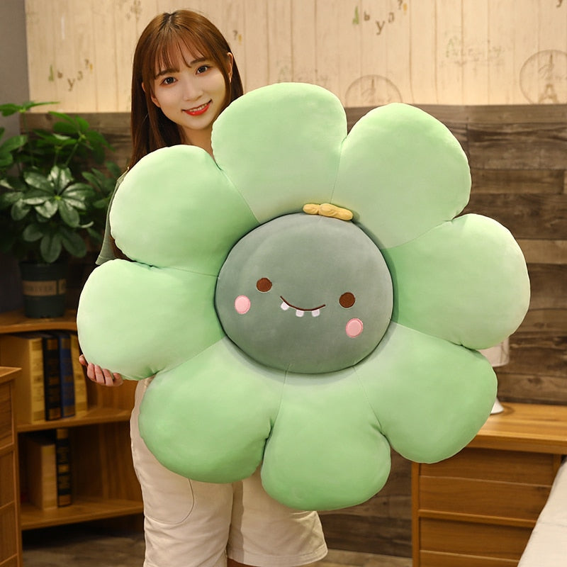 Kawaii Animal Flower Plush Pillow