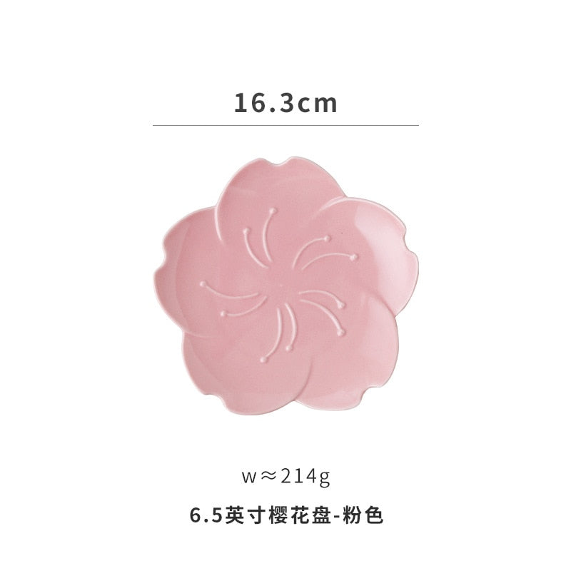 Kawaii Pink Cherry Blossom Plate
