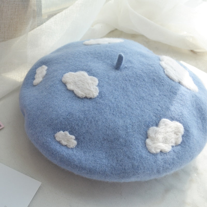 Kawaii Clouds Beret