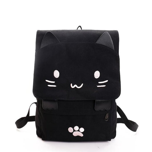 Kawaii Black Cat Backpack