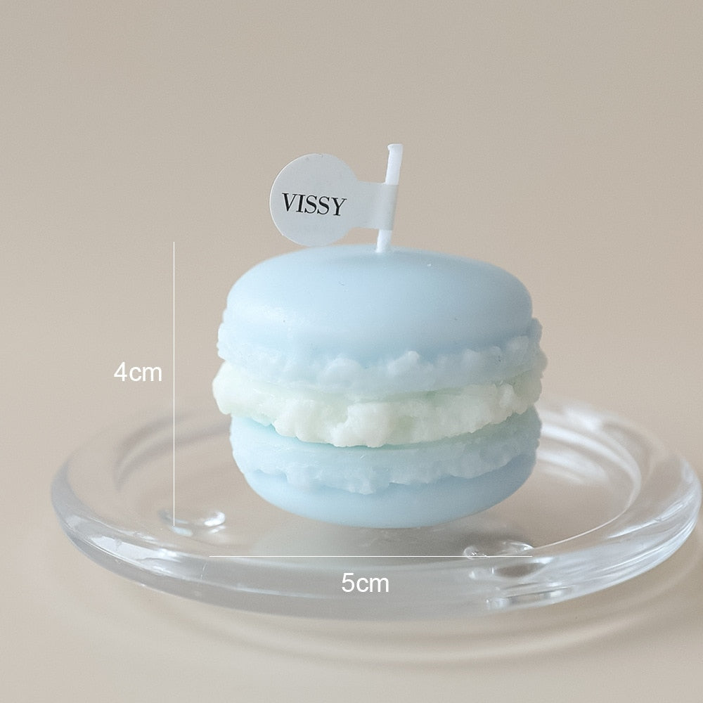 Kawaii Blue Macaron Scented Candle
