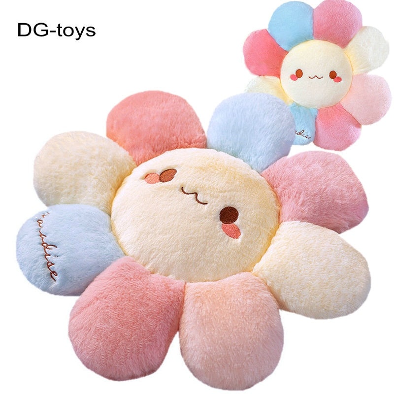 Kawaii Rainbow Flower Plushie Pillows