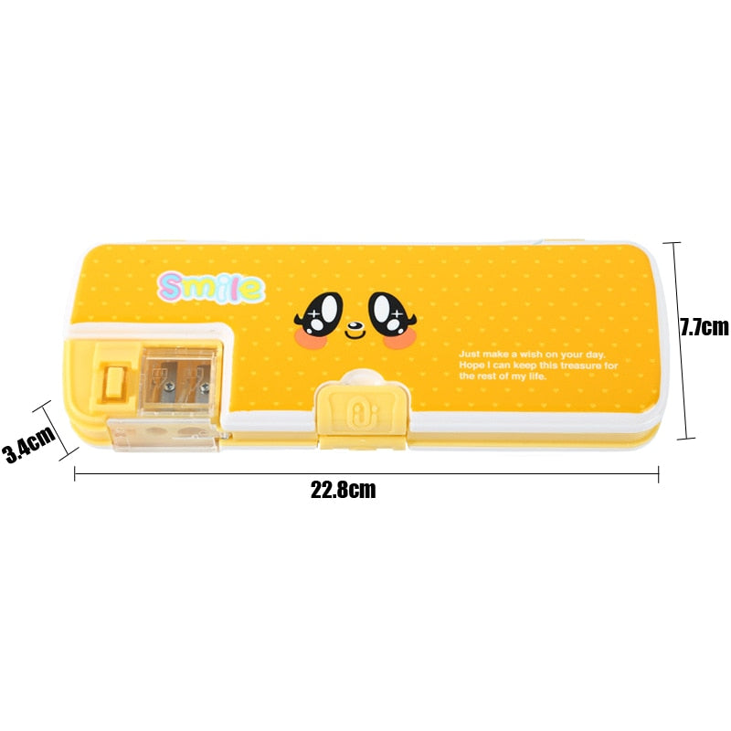 Kawaii Orange Smiling Face Pencil Case