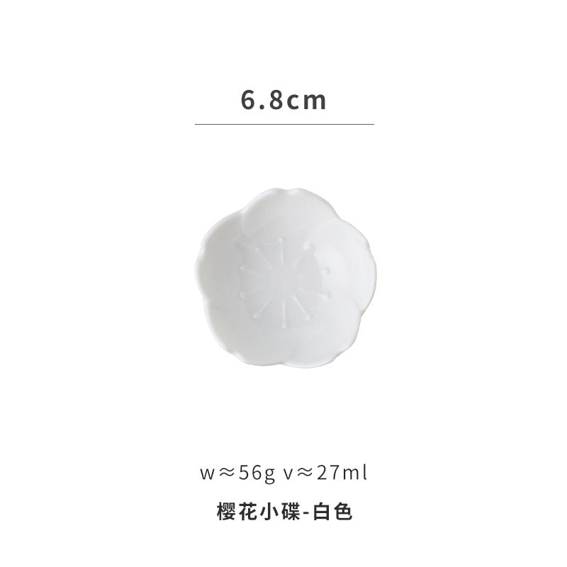 Kawaii White Cherry Blossom Dish
