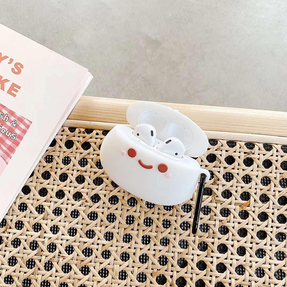 Kawaii Steamed Buns Airpods Case Open