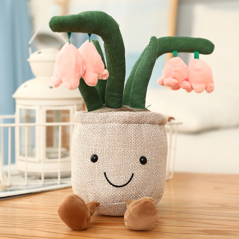 Kawaii Pink Potted Lily Plushie