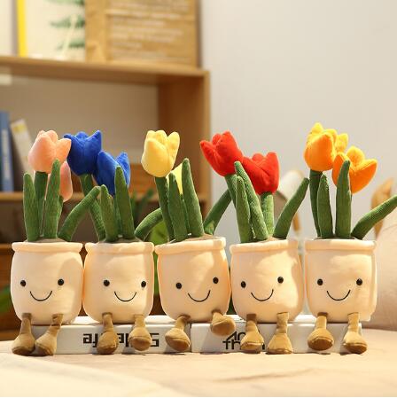 Kawaii Potted Flower Plushies