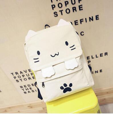 Kawaii White Cat Backpack