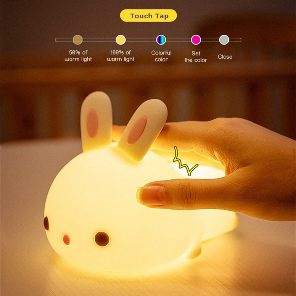 Bunny Night Light Lit Up