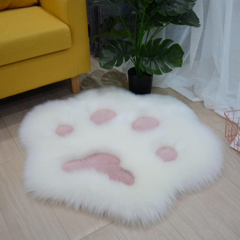 Kawaii Plush Cat Paw Rug