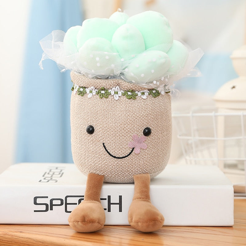 Kawaii Light Green Potted Suculent Plushie