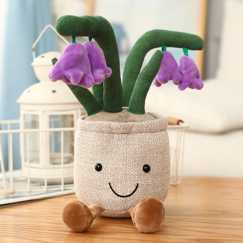 Kawaii Purple Potted Lily Plushie