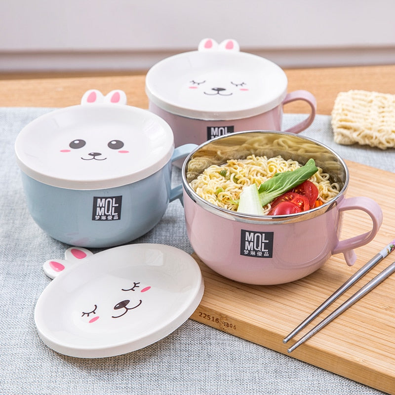Kawaii Stainless Steel Bunny Bowls