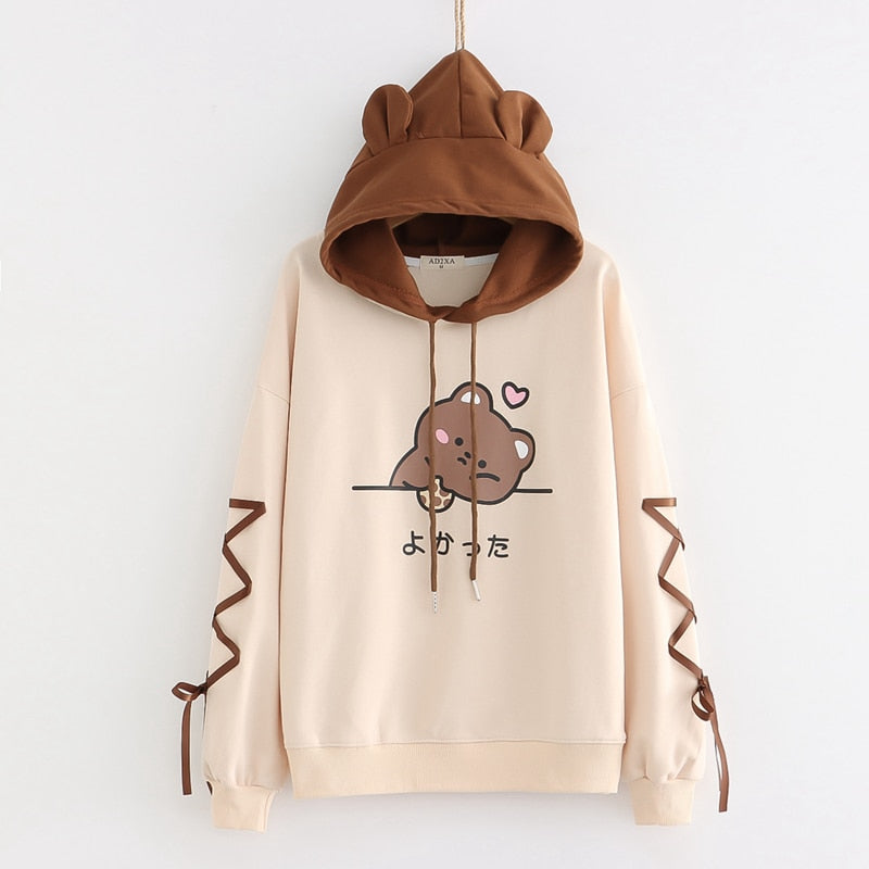 Hoodie Kawaii Jumpers Kawaii Sweater Bounced Cardigan Hoodie Kore