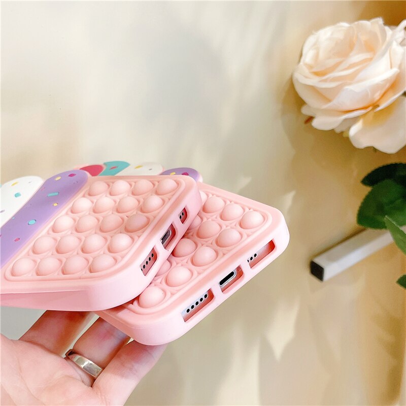 Bottom View of Kawaii Ice Cream iPhone Case