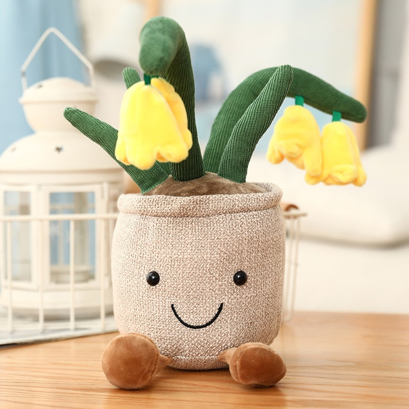 Kawaii Yellow Potted Lily Plushie