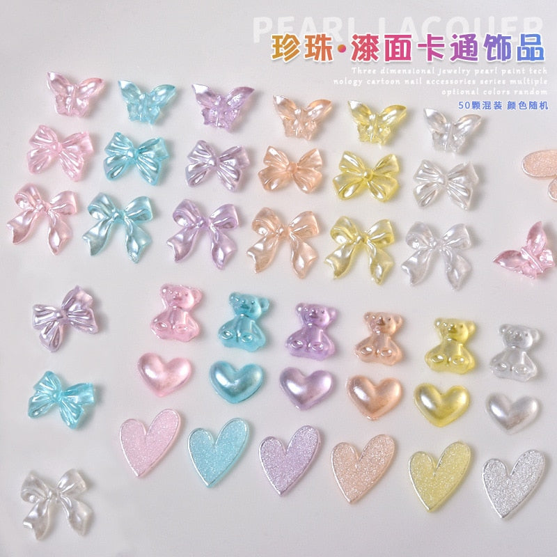 Kawaii Shiny Pastel Nail Charms