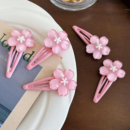 Kawaii Pink Cherry Blossom Hair Clips