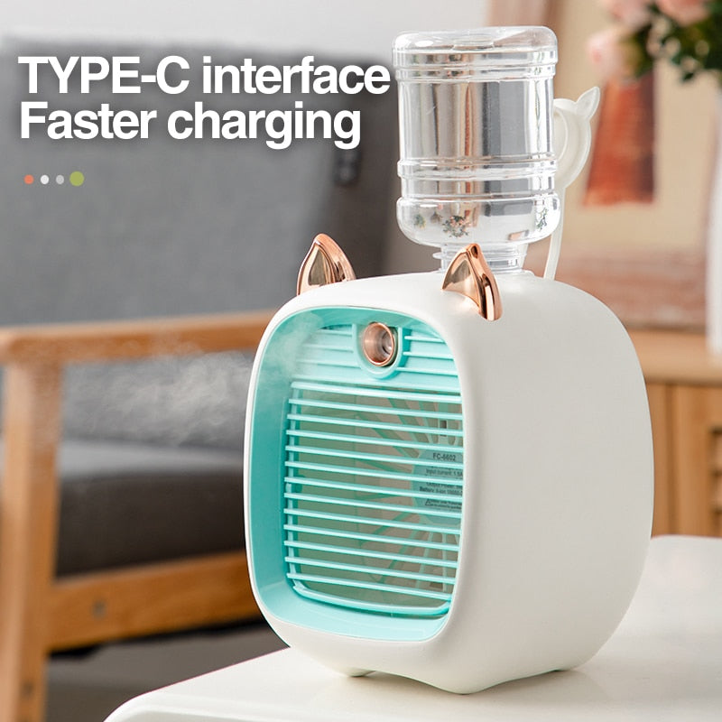 Kawaii Blue Mini Cat Air Conditioner