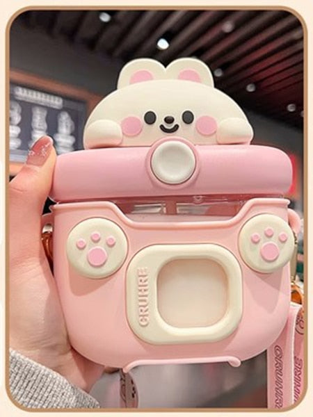 Kawaii Pink Bunny Water Bottle