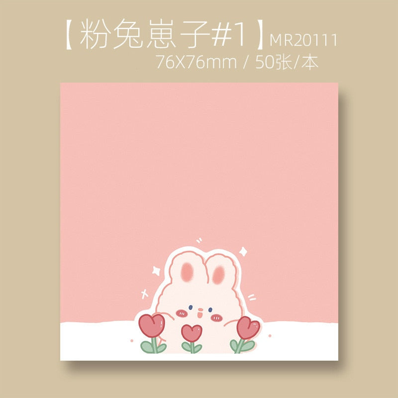 Kawaii Pink Bunny Sticky Notes