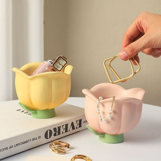 Kawaii Pastel Flower Storage Boxes