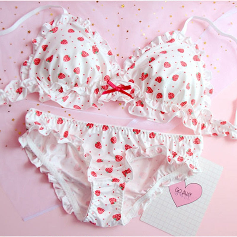 The Everyday Bra Panty Set (Pink - White) – Qiwion