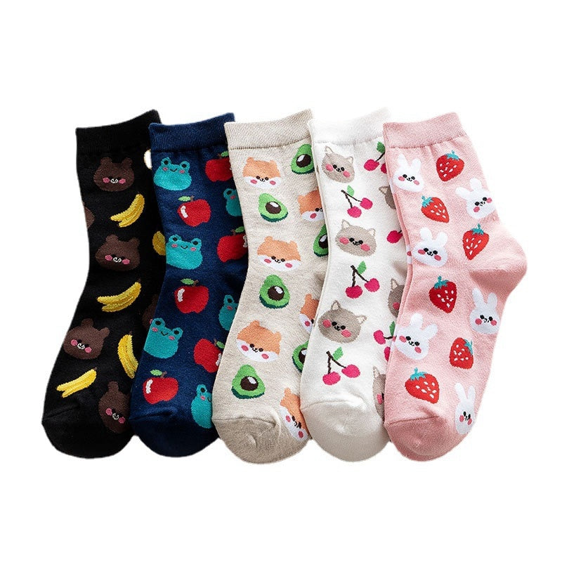 Kawaii Fruit and Animal Socks