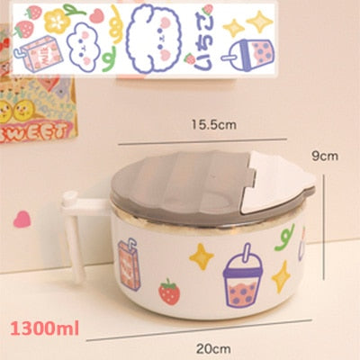 Kawaii Ramen Bowl and Lid