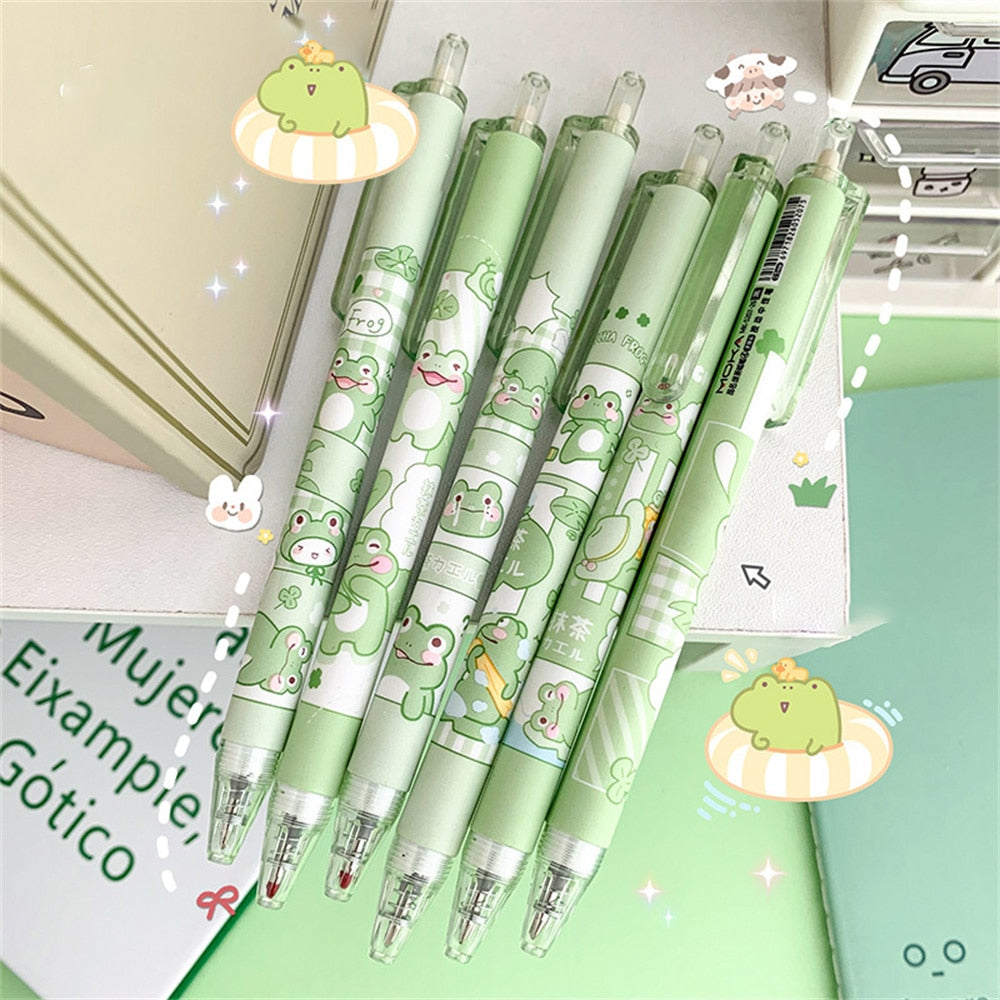 Kawaii Green Frog Gel Pens