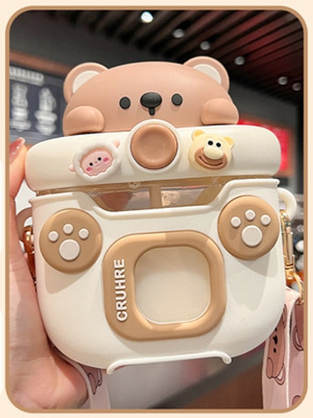 Kawaii Bear Tan Water Bottle