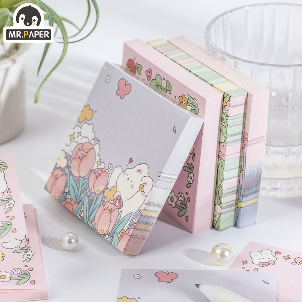 Kawaii Flower Bunny Memo Pads