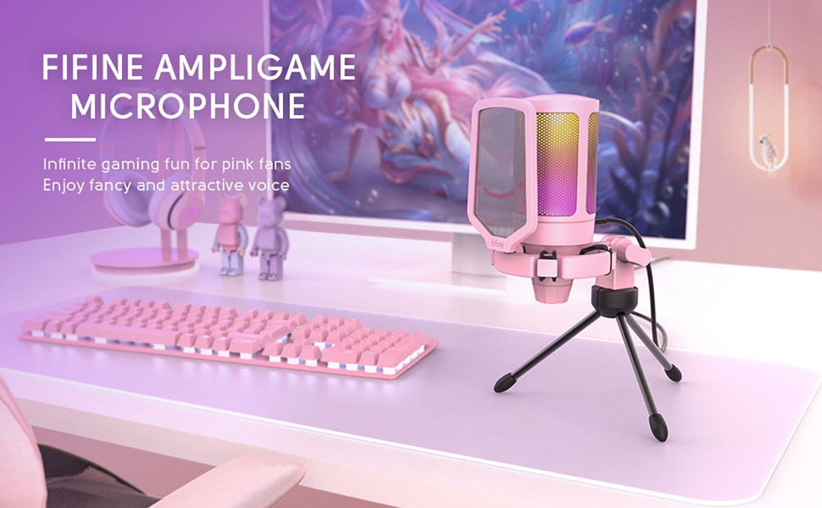 Kawaii Pink Condenser Microphone