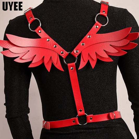 Kawaii Angel Wings Leather Harness