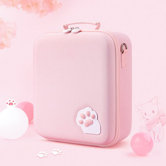 Kawaii Pink Cat Paw Gaming Suitcase