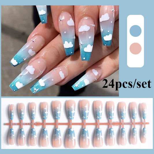 Kawaii Clouds Press On Nails