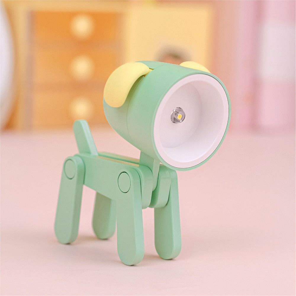 Kawaii Green Mini LED Dog Night Light