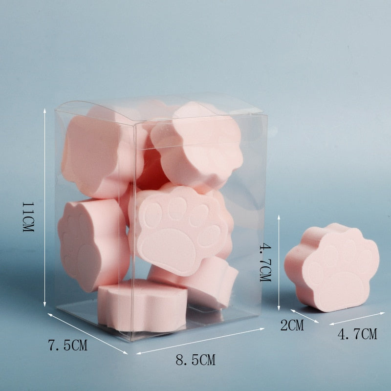 Kawaii Pink Cat Paw Makeup Sponges