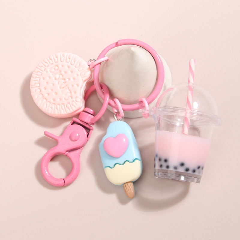 Kawaii Bubble Tea & Sweets Keychain