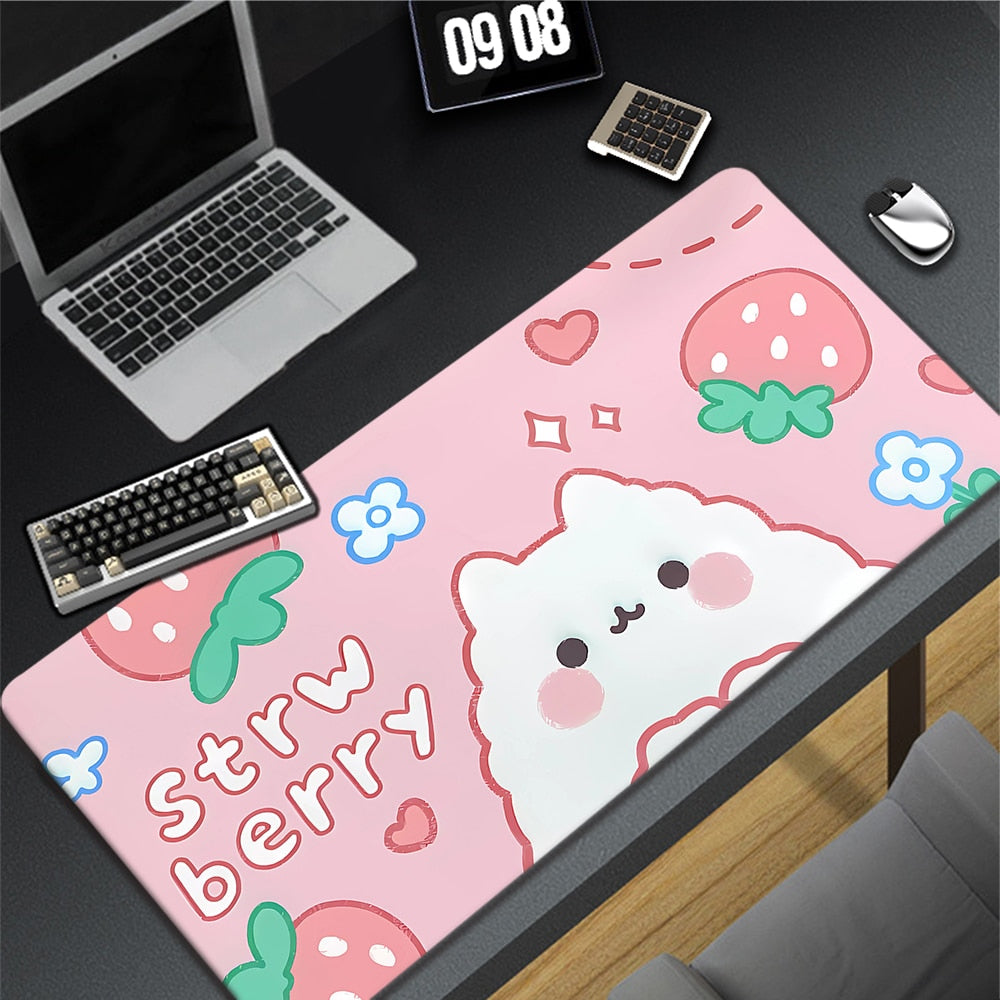 Kawaii Fruit Animals Desk Pad