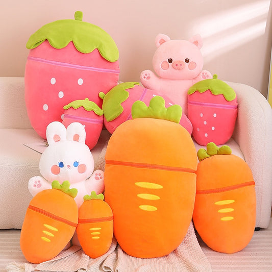 Kawaii Fruit Transform Animal Plushies