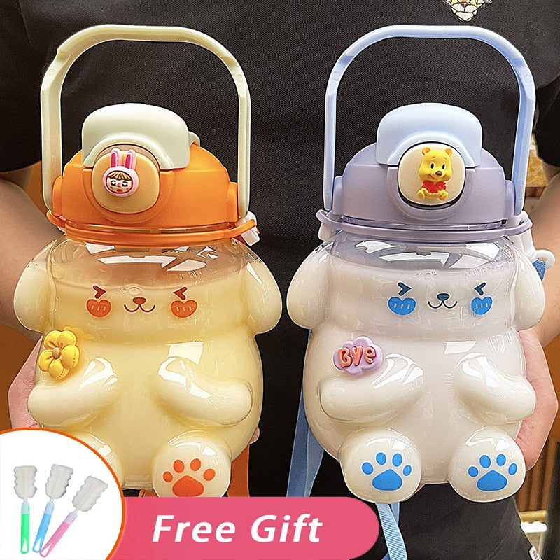 Kawaii Clear Bunny Water Bottles