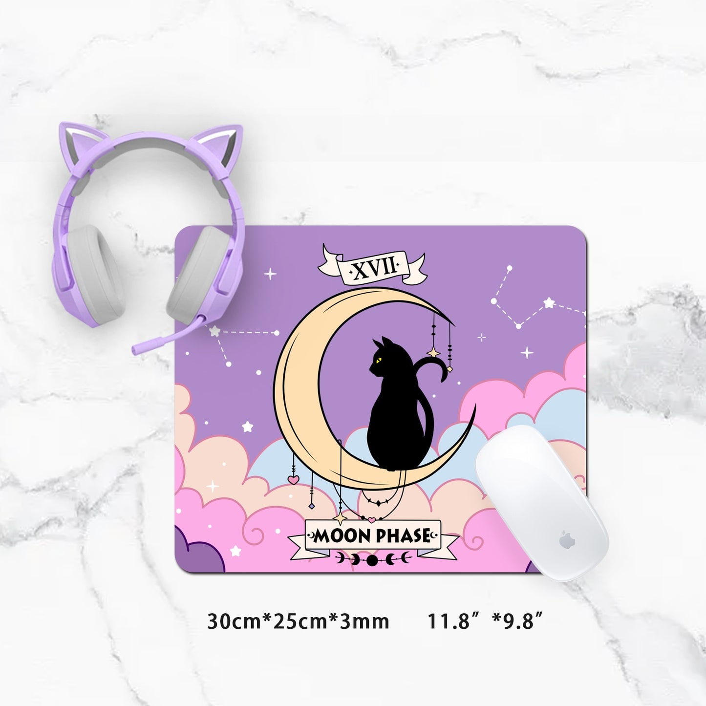 Moon Cat Kawaii Kawaii Mouse Pad