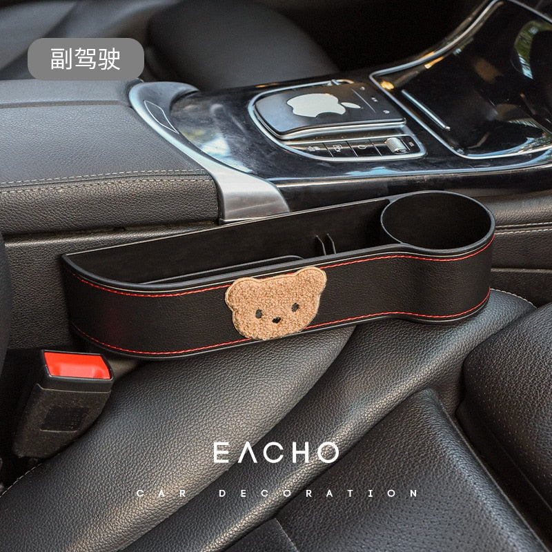 Kawaii Black Passenger Side Car Seat Storage Box