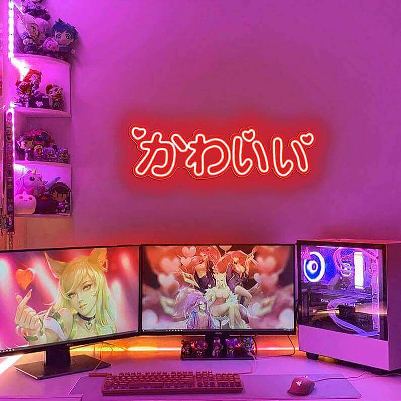 "Kawaii" Neon Light in Red